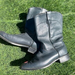 Vintage Blue Women's Heeled Boots